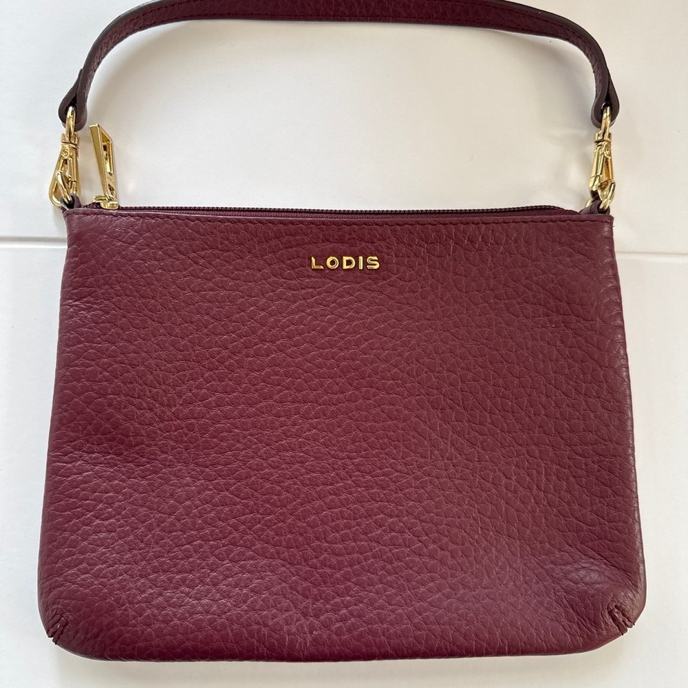 Women's Lodis Burgundy Leather Wristlet Clutch One Size